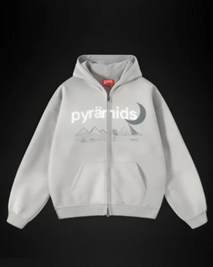 4028 Pyramids White Hoodie