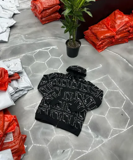 4028 Hoodie Rhinestone